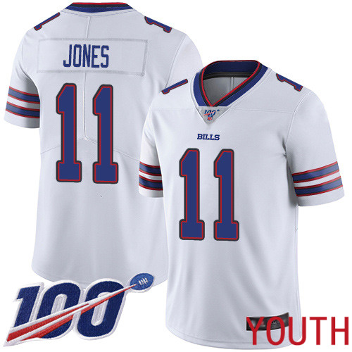 Youth Buffalo Bills #11 Zay Jones White Vapor Untouchable Limited Player 100th Season NFL Jersey->buffalo bills->NFL Jersey